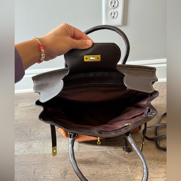 Argentinian Brown Leather Handbag - Picture 5 of 5